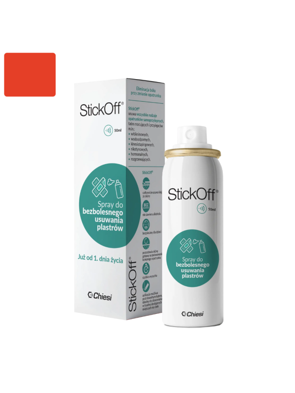 SOS050 Spray Do Usuwania Przylepców, Plastrów, Opatrunków i Kleju z Ciała 50 ml Stickoff Spray